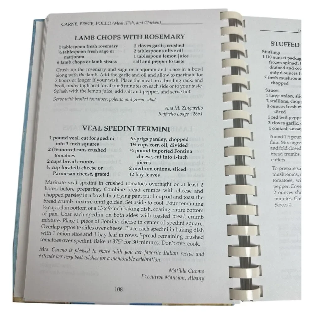 Cucina Classica Italian Cookbook Sons of Italy 2001 Recipes Traditions